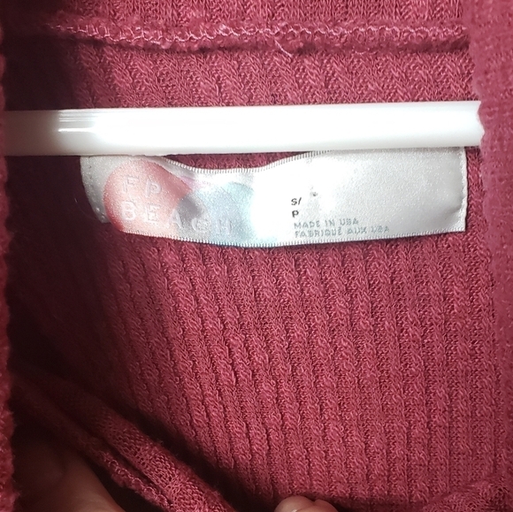 Free People FP Beach World Traveler Dolman Sleeve Cowl Neck Split Back-Size S - Picture 4 of 7